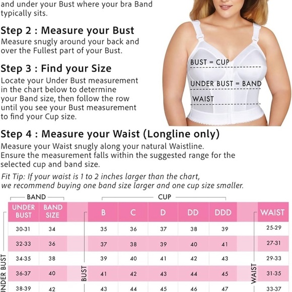 Exquisite Form Wireless Longline Bra with Front Closure 36D NEW - Picture 13 of 13